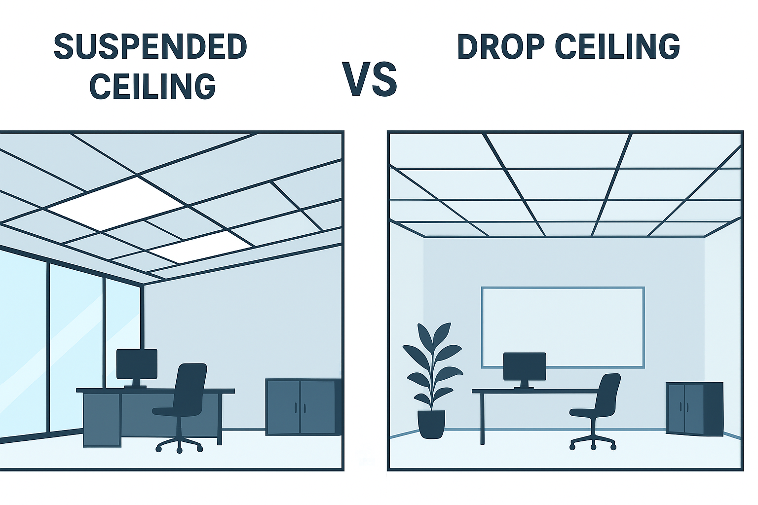 Suspended Ceiling and Drop Ceiling